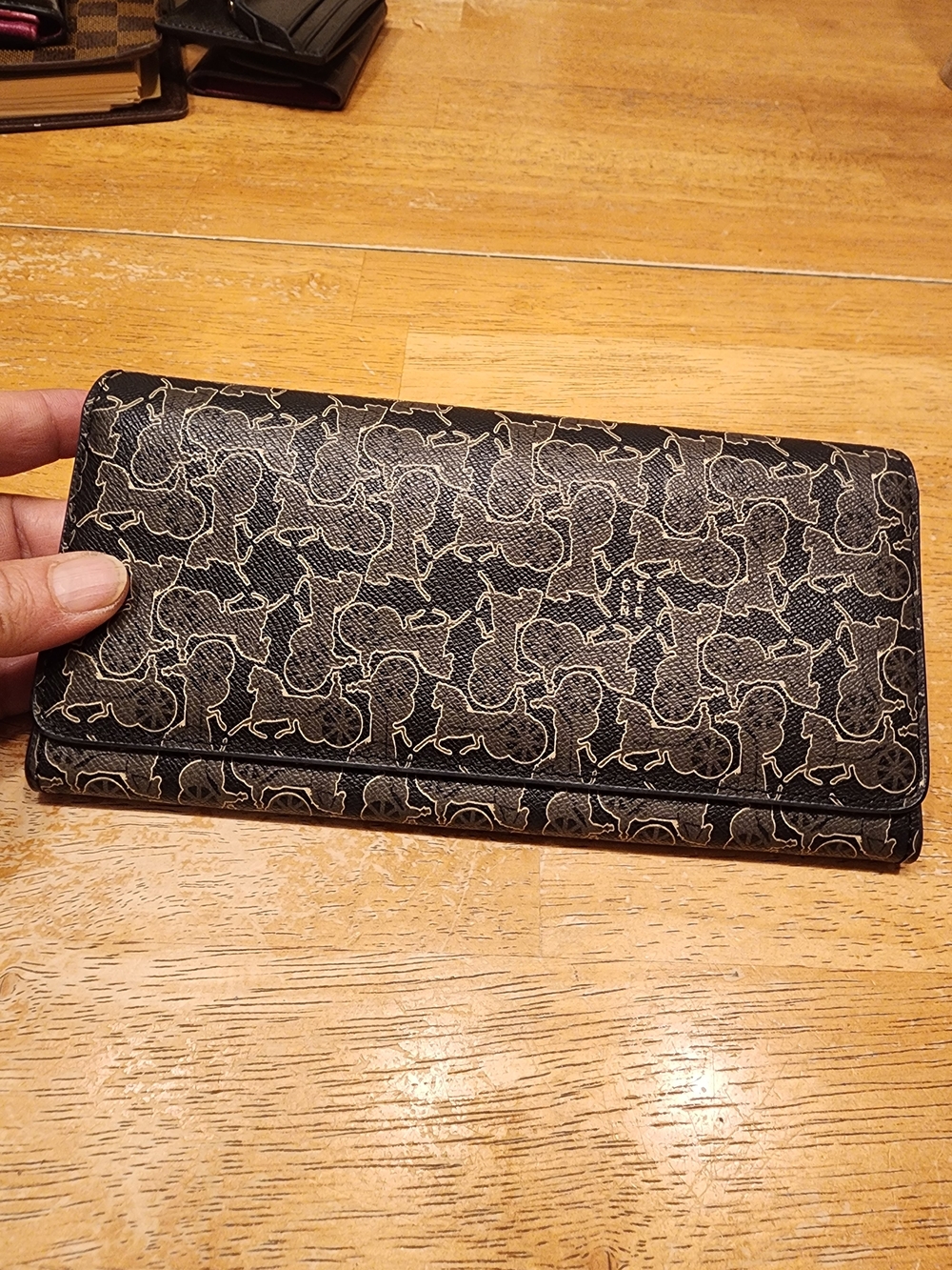 Vintage Celine Sulky Logogram Carriage Long Wallet